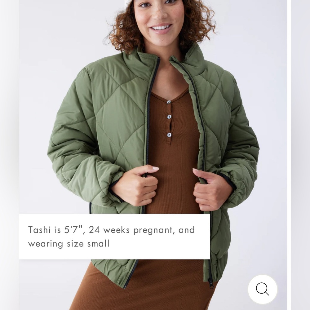 Ingrid & Isabel Green Puffer Jacket